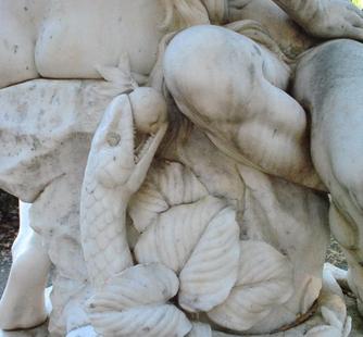 Detail from one of the statues in the Italianate Garden
